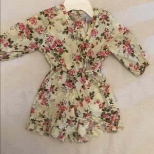 Long sleeve floral romper